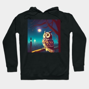 owl on the edge of the woods Hoodie